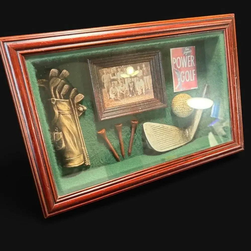 🚨 Three Hands Corp Ben Hogan Power Golf History Shadow Box 12.75
